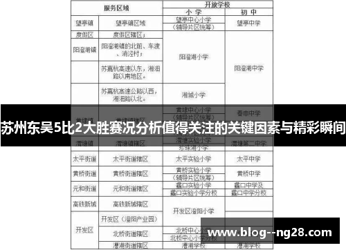 苏州东吴5比2大胜赛况分析值得关注的关键因素与精彩瞬间